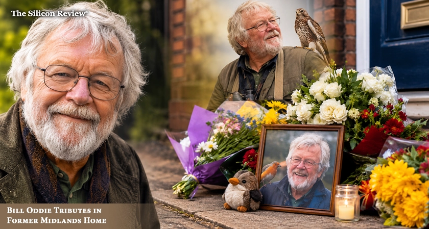 Pavement Tributes for Bill Oddie a Famous English Comedian, in Former Midlands Home